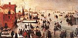 Hendrick Avercamp Canvas Paintings - Ice Landscape